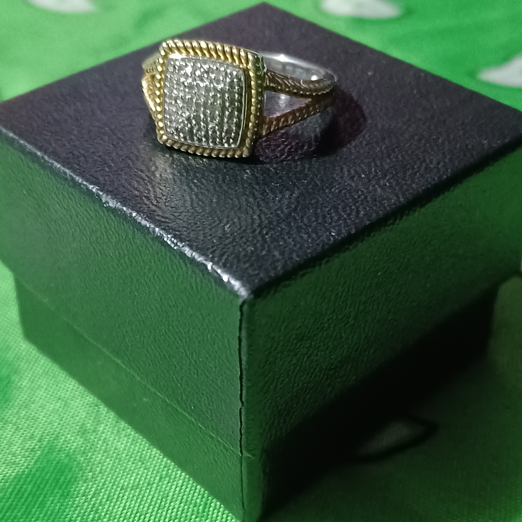 Diamond Ring Two Tone Gold/Silver